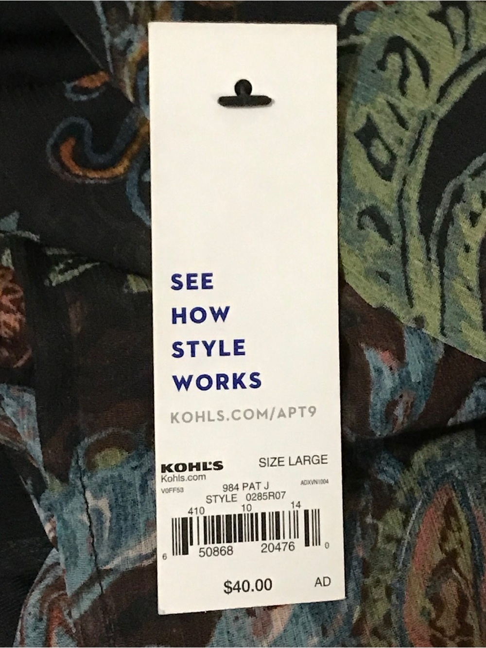 BNWT Apt 9 Paisley Blouse - Picture 8 of 11
